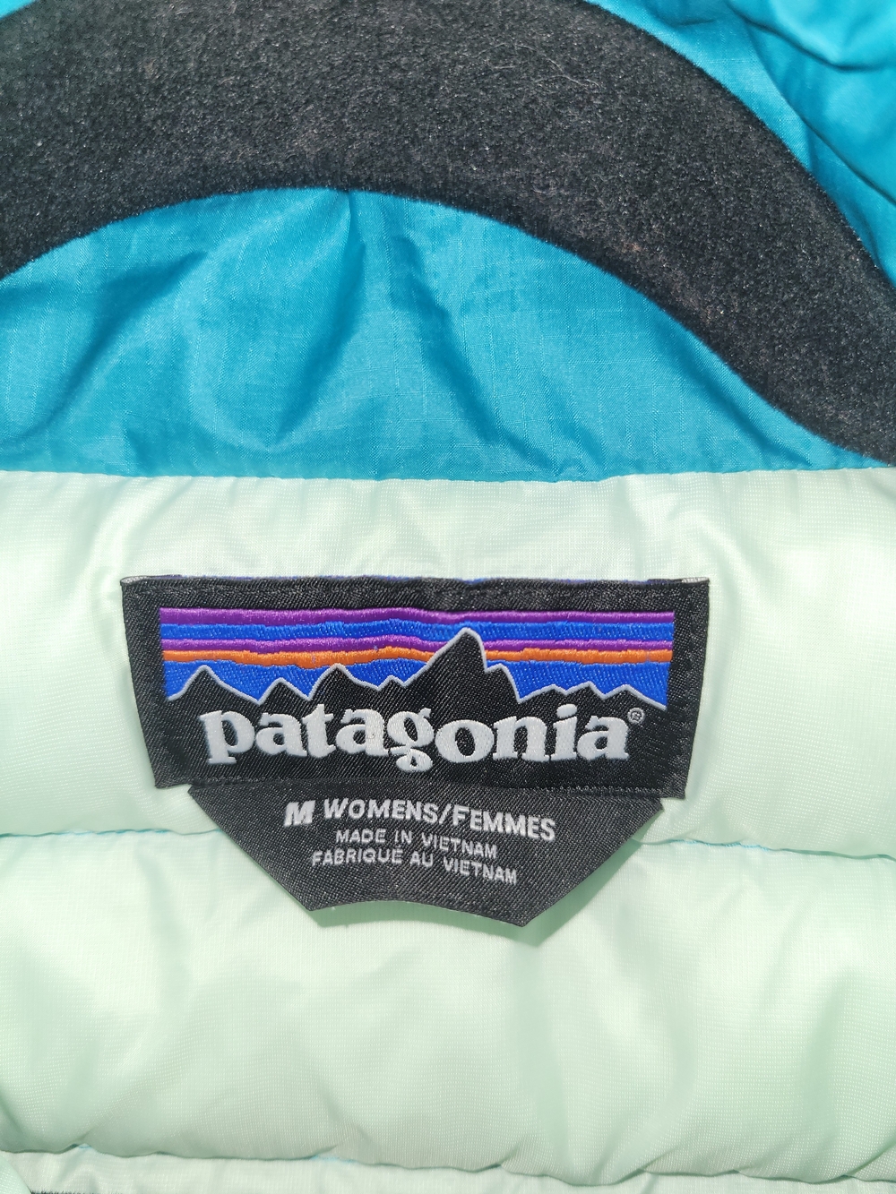 Patagonia Women's Down Sweater Vest Aqua Blue 800 Fill Puffer Full Zip Medium - Picture 2 of 8